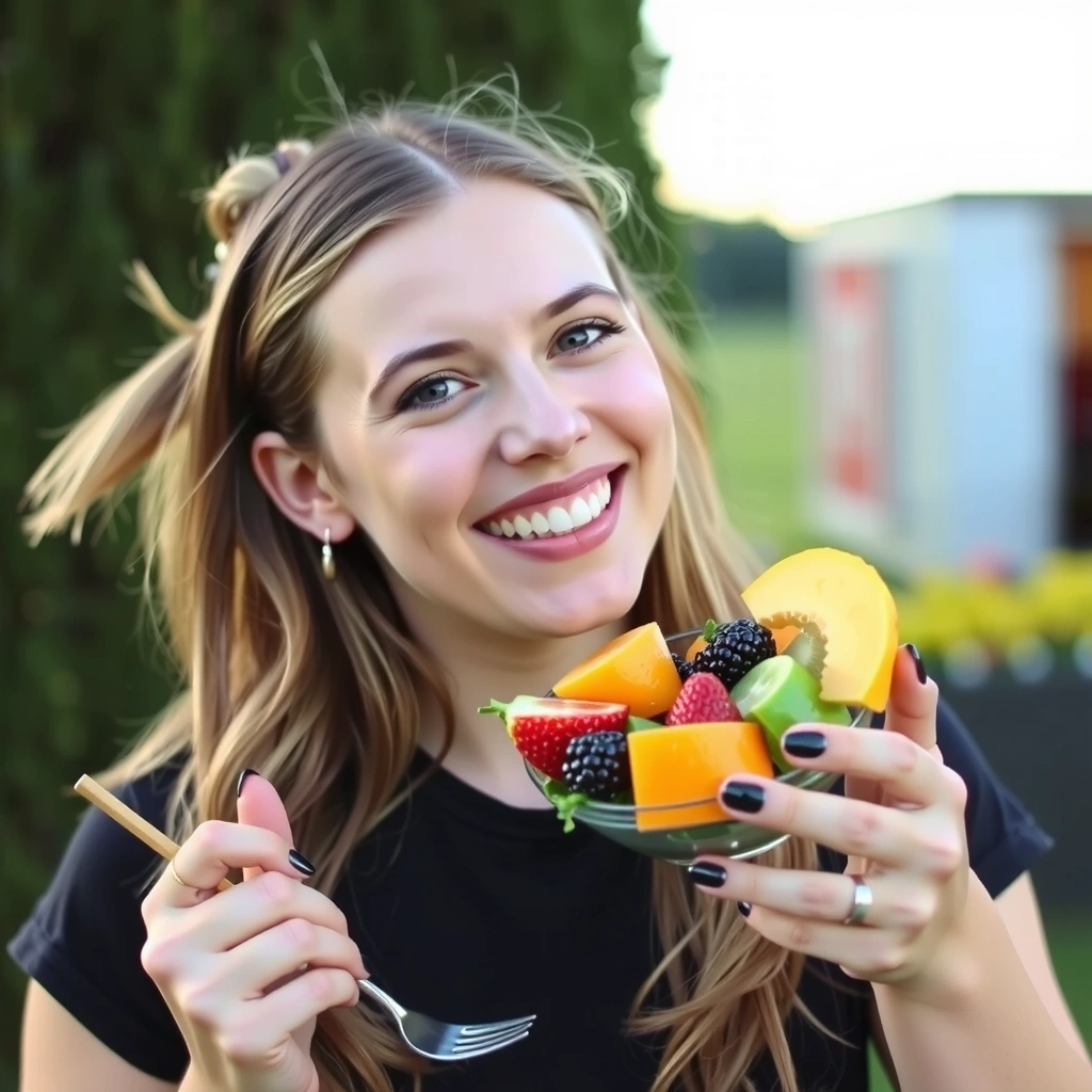 Client Emily R. looking joyful and healthy